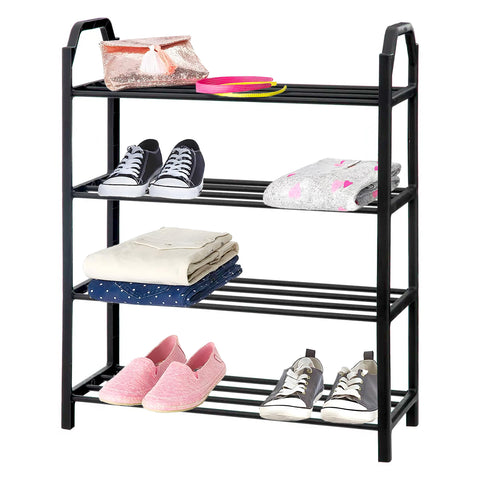 Schuhschrank für 8 Paar Schuhe, 50x64 cm, Schwarz