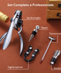 Sommelier-Set mit 6 Teilen im eleganten Aluminiumkoffer