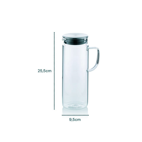 Karaffe aus Borosilikatglas 1,2 l – für heiße oder kalte Getränke