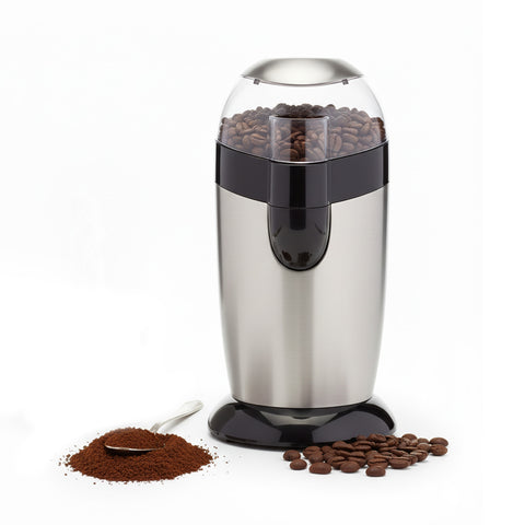 Elektrische Edelstahl-Kaffeemühle mit Stahlklinge und einstellbarem Mahlgrad