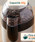 Elektrische Edelstahl-Kaffeemühle mit Stahlklinge und einstellbarem Mahlgrad
