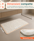 Beiger Memory-Foam-Teppich 50x80 cm