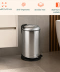 Abfalleimer Easy Close Lagun Inox 12 l