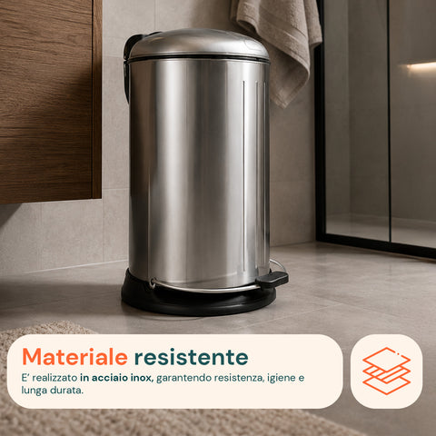 Abfalleimer Easy Close Lagun Inox 12 l