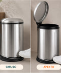 Abfalleimer Easy Close Lagun Inox 12 l