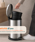 Abfalleimer Easy Close Lagun Inox 12 l