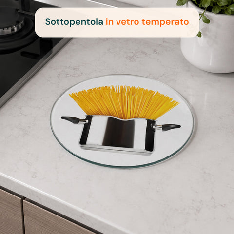 Topfuntersetzer aus gehärtetem Glas Spaghetti 20 cm