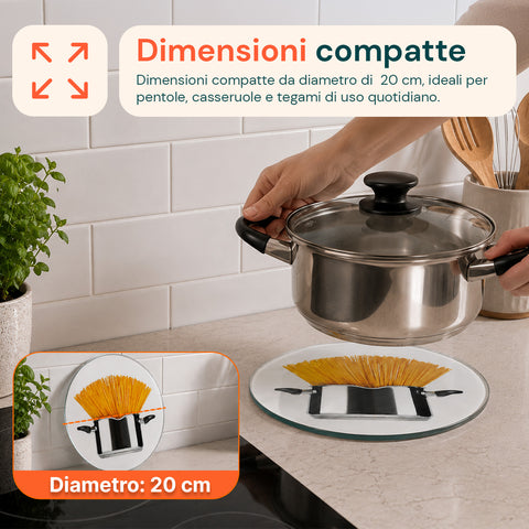 Topfuntersetzer aus gehärtetem Glas Spaghetti 20 cm