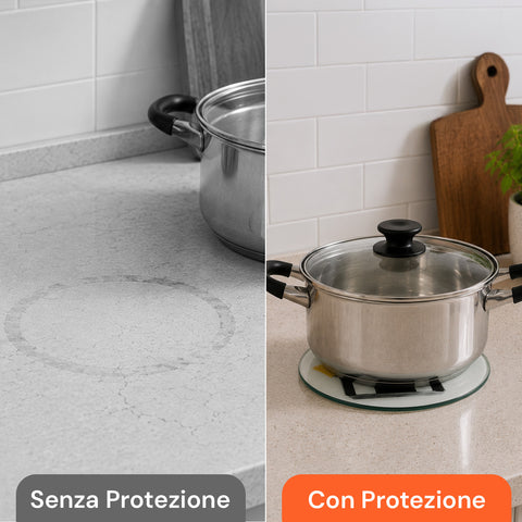 Topfuntersetzer aus gehärtetem Glas Spaghetti 20 cm