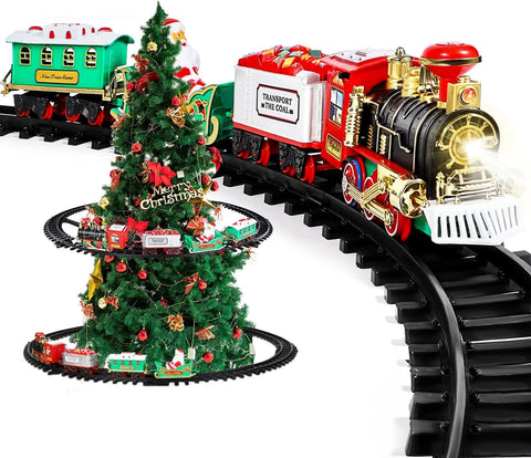 Animierter elektrischer Weihnachtzug mit Lichtern und Geräuschen für den Weihnachtsbaum