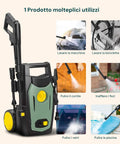Elektrischer Hochdruckreiniger 1200 W, 100 bar, mit verstellbarer Lanze und Total-Stop-System