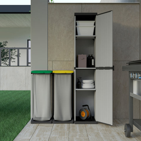 Hoher Schrank mit 1 Tür und 1 Einlegeboden, 34x40x165 cm