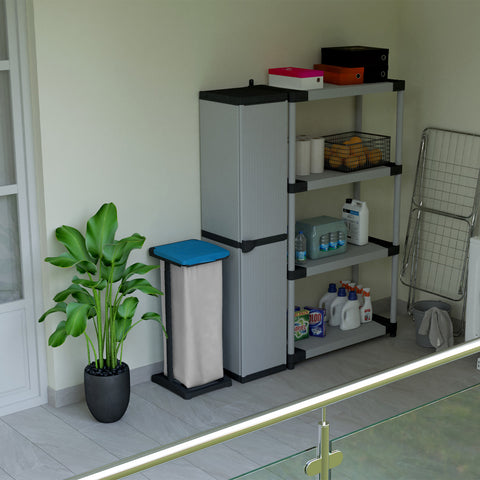 Hoher Schrank mit 1 Tür und 1 Einlegeboden, 34x40x165 cm