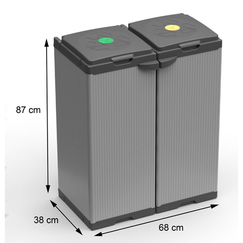 Doppel-Müllsackständer für die Mülltrennung 80 l