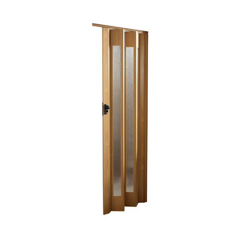 Falttür aus PVC und Polystyrol mit Einsätzen aus PS, 85x215cm, Walnuss