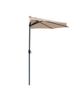 Halbrunder Wand-Sonnenschirm 2,7 x 2,3 m aus Aluminium und Polyester