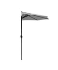 Halbrunder Wand-Sonnenschirm 2,7 x 2,3 m aus Aluminium und Polyester