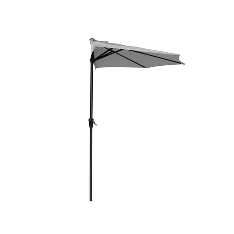 Halbrunder Wand-Sonnenschirm 2,7 x 2,3 m aus Aluminium und Polyester