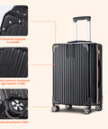 3-teiliges Trolley-Set 56/66/76 cm, Schwarz, aus ABS