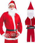 Komplettes Weihnachtsmannkostüm – Mütze, Bart, Jacke und Hose