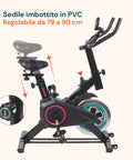 Professionelles Indoor-Bike – Stahlrahmen und Display mit Smartphone-Halterung