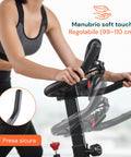Professionelles Indoor-Bike – Stahlrahmen und Display mit Smartphone-Halterung