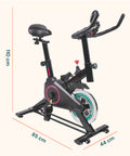 Professionelles Indoor-Bike – Stahlrahmen und Display mit Smartphone-Halterung