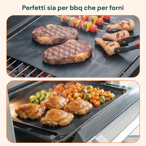 Antihaft-Grillmatten, 2er-Set
