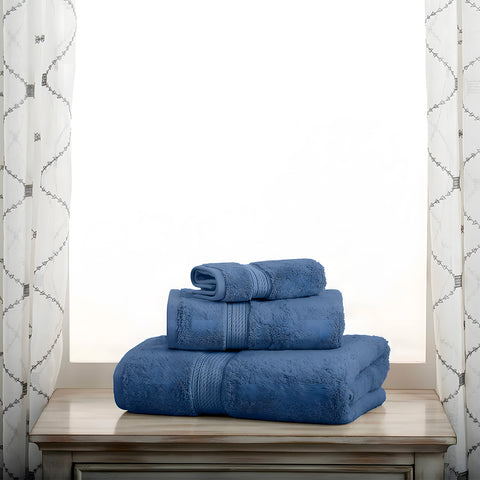 3-teiliges Baumwoll-Handtuchset fürs Badezimmer