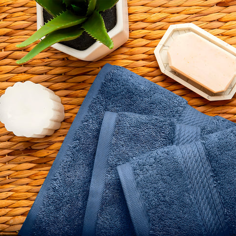 3-teiliges Baumwoll-Handtuchset fürs Badezimmer