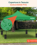 Zusammenklappbarer, wasserdichter Pavillon 3 x 3 m mit Tasche und Gewichten inklusive