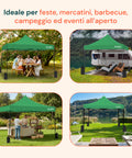 Zusammenklappbarer, wasserdichter Pavillon 3 x 3 m mit Tasche und Gewichten inklusive