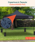 Zusammenklappbarer, wasserdichter Pavillon 3 x 3 m mit Tasche und Gewichten inklusive