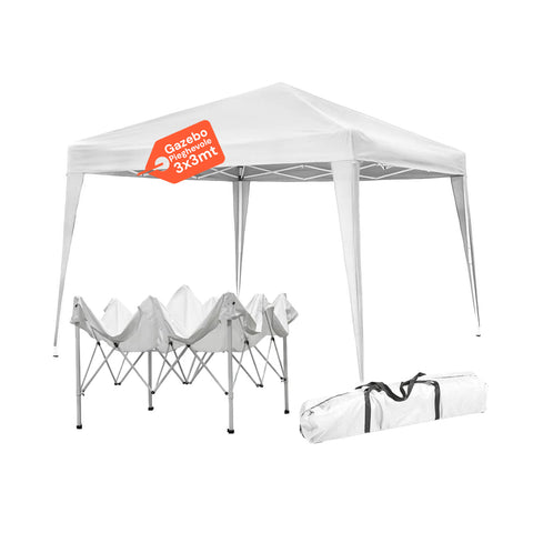 Zusammenklappbarer, wasserdichter Pavillon 3 x 3 m mit Tasche und Gewichten inklusive