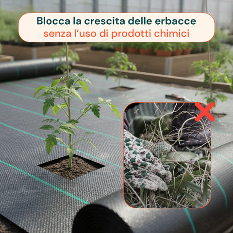 Unkrautvlies für den Garten 2 x 10 m, 90 g/m², aus PP, vielseitig einsetzbar