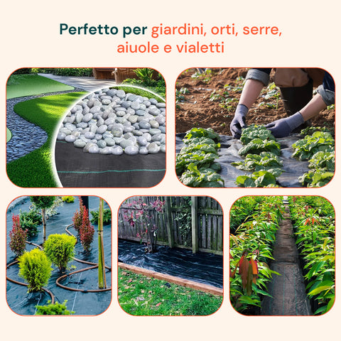 Unkrautvlies für den Garten 2 x 10 m, 90 g/m², aus PP, vielseitig einsetzbar