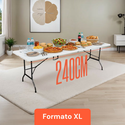 Clori XL Picknicktisch, klappbar und als Koffer zusammenfaltbar, aus PP-Kunstharz