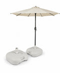 Gartenschirmständer 20 l aus PP – Befüllbarer Standfuß mit Wasser oder Sand – Für Stangen ø22-32 mm und Sonnenschirme bis 2,2 m – Maße 44x44x14 cm – Einfach zu montieren und zu reinigen