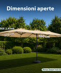 Ovale XXL-Gartenpavillon 460x270 aus Kohlenstoffstahl mit Polyesterplane - Höhe 2,45 m (Sockel NICHT enthalten)