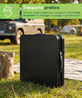 Zusammengeklapptes Camping-Tisch- und Hocker-Set als Koffer