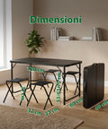 Faltbares Campingtisch-Set mit 4 Hockern – Leichtes und robustes Aluminiumgestell – Tisch in 3 Höhen verstellbar – Belastbarkeit 50 kg/100 kg – Platzsparendes Kofferdesign