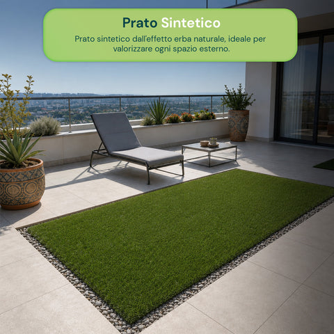 Kunstrasen 1x3m - Künstliches Gras für Garten und Balkon
