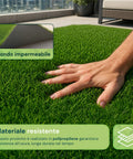 Kunstrasen 1x3m - Künstliches Gras für Garten und Balkon