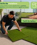 Kunstrasen 1x3m - Künstliches Gras für Garten und Balkon