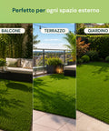 Kunstrasen 1x3m - Künstliches Gras für Garten und Balkon