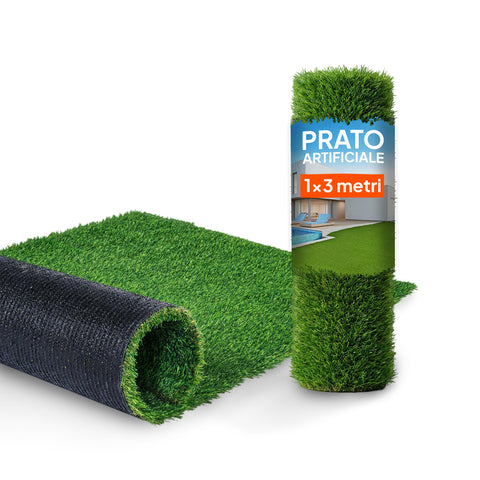Kunstrasen 1x3m - Künstliches Gras für Garten und Balkon