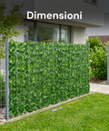 Künstliche Hecke (1 x 3 m) als Sicht- und Blickschutz für Zäune und Balkone