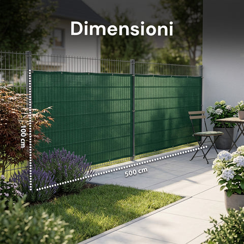 Schattennetz 1x5 m - 85 % Sicht- und Sonnenschutz