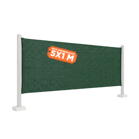 Schattennetz 1x5 m - 85 % Sicht- und Sonnenschutz