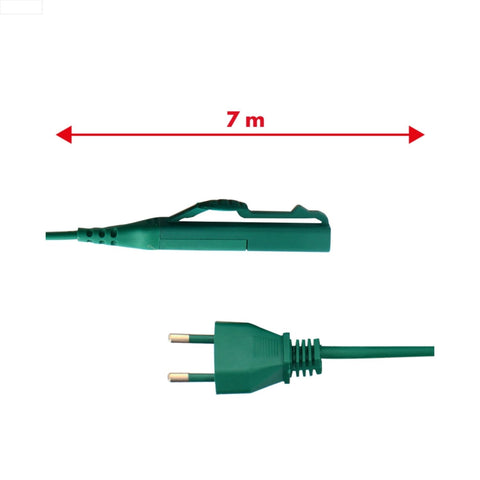 VK140 Netzkabel – Kompatibles 7 m langes grünes Ersatzkabel mit Stecker